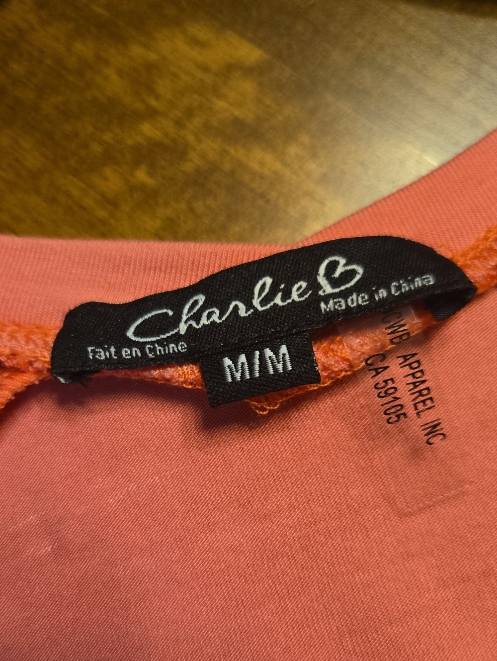 CHARLIE B Coral V-Neck Short Sleeve Top - Picture 2 of 3
